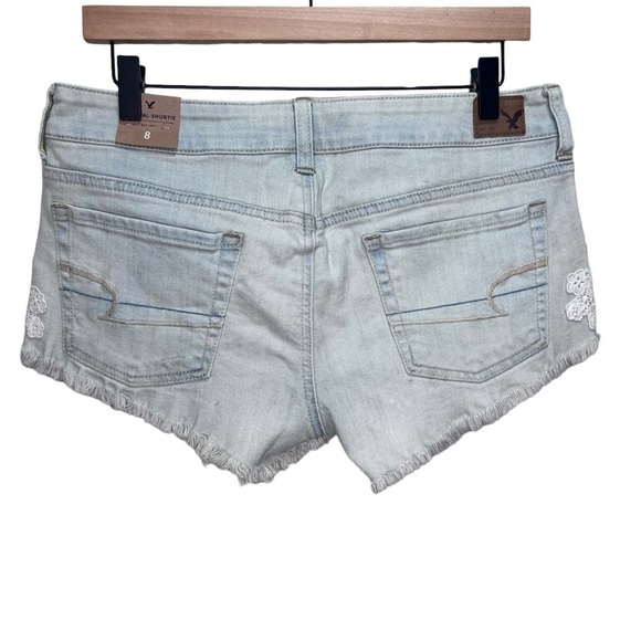American Eagle Festival Shortie Shorts Crocheted Floral Lace Sz 8 NWT Brand New - Picture 4 of 10